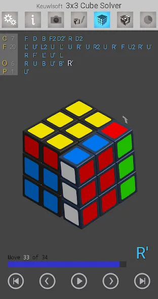 3x3 Cube Solver (х3 кубик решатель)  [МОД Бесконечные монеты] Screenshot 1