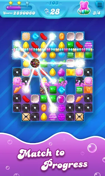 Candy Crush Soda Saga (Кенди Краш Сода Сага)  [МОД Бесконечные деньги] Screenshot 2