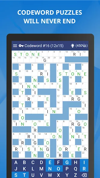 Keywords — Codeword Puzzle  [МОД Много монет] Screenshot 2