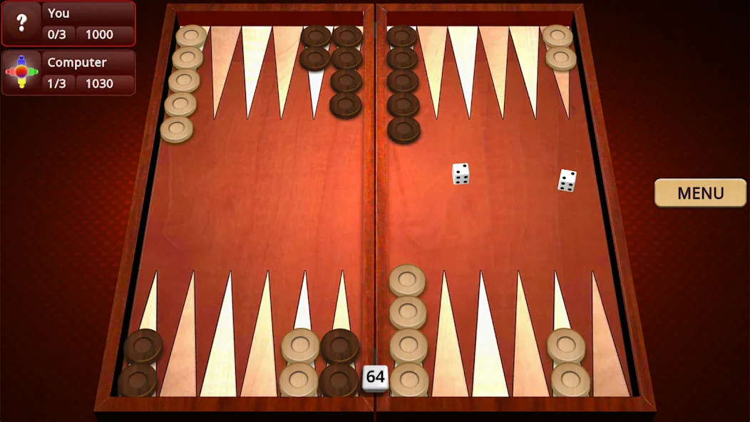 Backgammon Mighty  [МОД Много монет] Screenshot 1