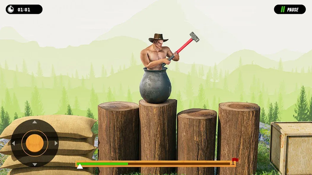 Hammer Climber Man: Pot Man 3D  [МОД Unlocked] Screenshot 3