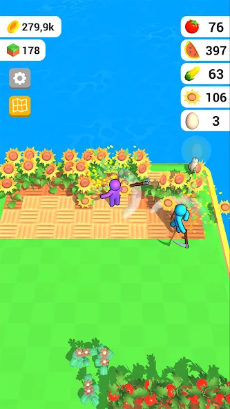 Farm Land - Farming life game (Фарм Лэнд)  [МОД Menu] Screenshot 3