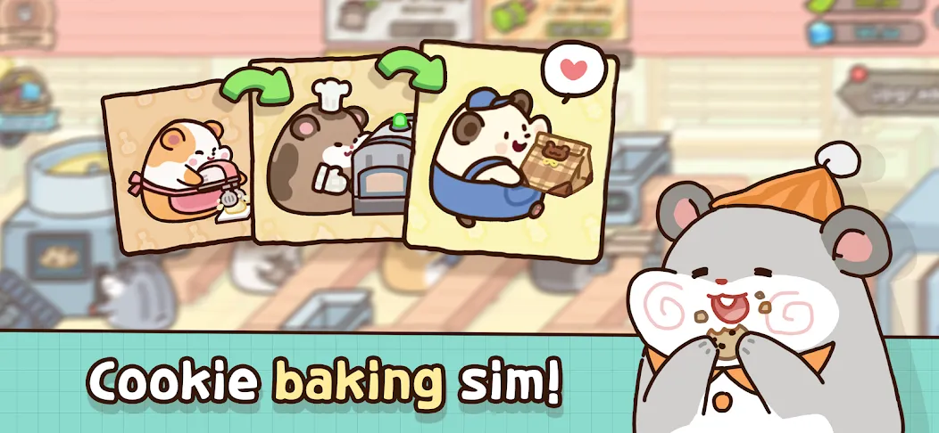 Hamster Cookie Factory  [МОД Все открыто] Screenshot 1