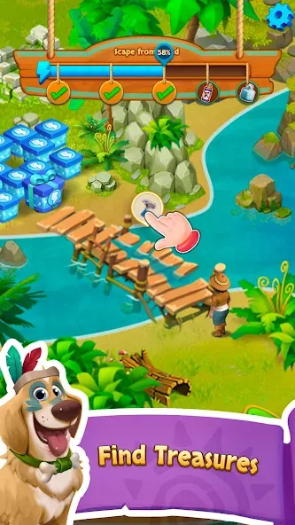 Island Adventure Jungle  Blast (Марбл Пазл)  [МОД Много монет] Screenshot 3