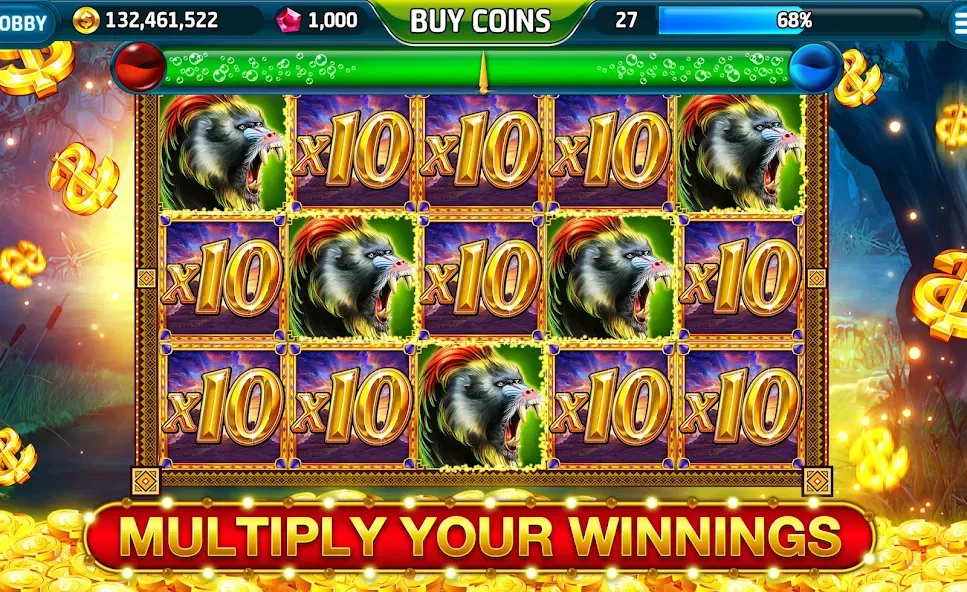 Ape Slots: Vegas Casino Deluxe  [МОД Unlocked] Screenshot 4