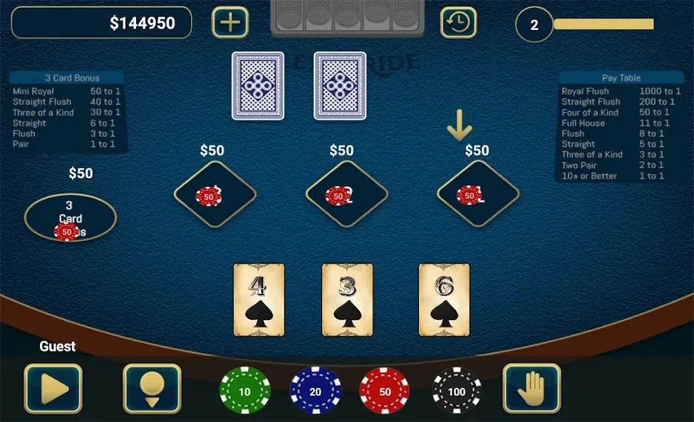 Let It Ride Poker  [МОД Unlimited Money] Screenshot 1