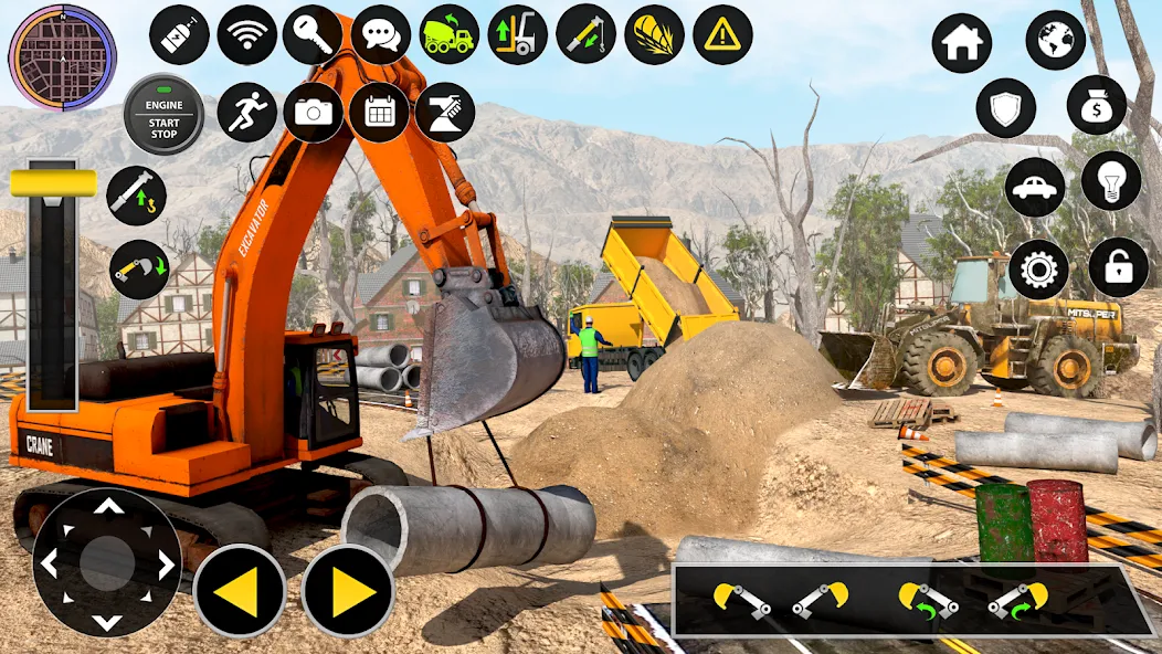 Construction Excavator Game 3D  [МОД Все открыто] Screenshot 1