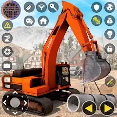 Взломанная Construction Excavator Game 3D  [МОД Все открыто] - последняя версия apk на Андроид