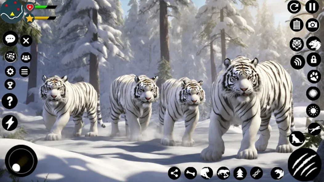 Arctic White Tiger Family Sim  [МОД Меню] Screenshot 4