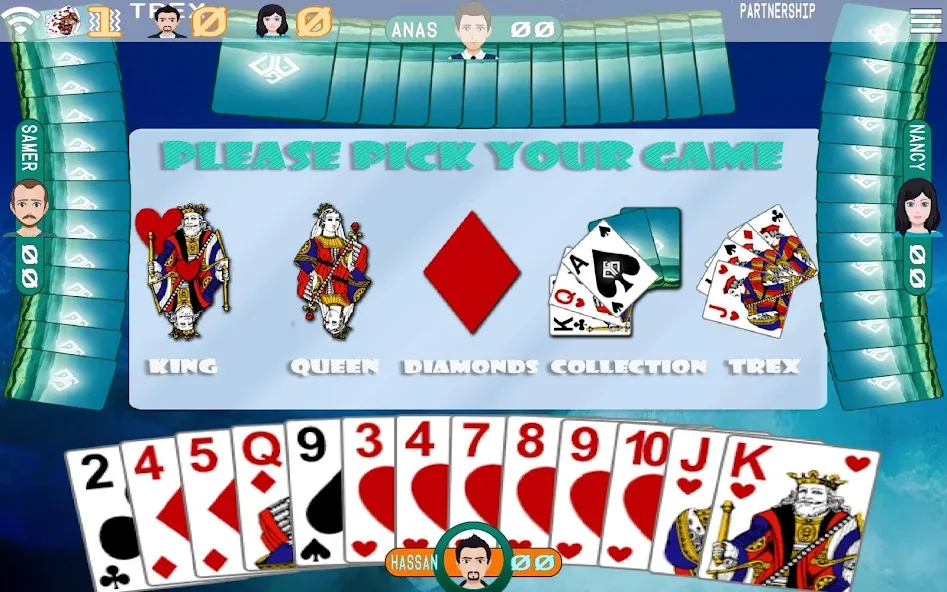 Golden Card Games Tarneeb Trix (Голден Кард Геймс Тарниб Трикс)  [МОД Меню] Screenshot 3