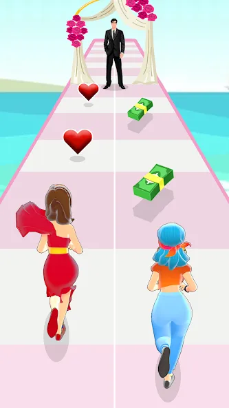 Girl Run 3D - Fun Running Game (девушка бежит)  [МОД Mega Pack] Screenshot 2