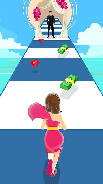 Girl Run 3D - Fun Running Game (девушка бежит)  [МОД Mega Pack] Screenshot 4