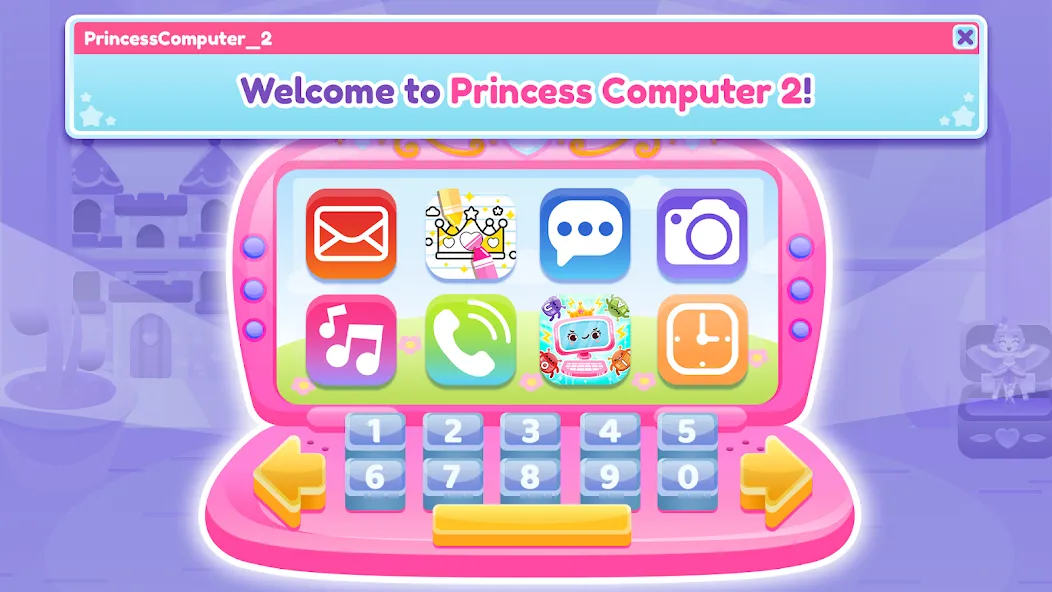 Princess Computer 2 Girl Games  [МОД Много монет] Screenshot 1