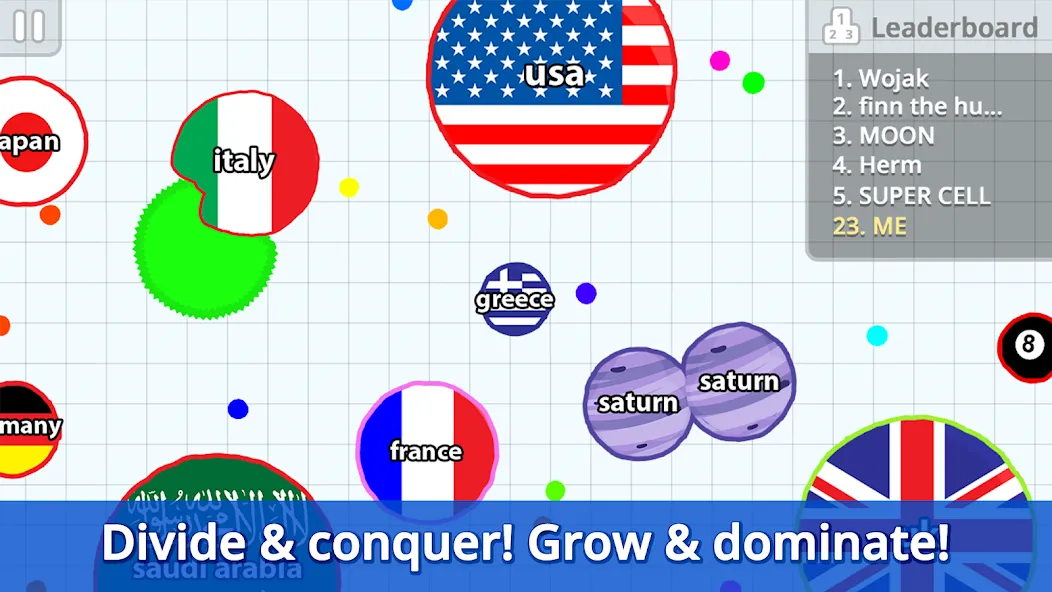 Agar.io  [МОД Бесконечные деньги] Screenshot 2