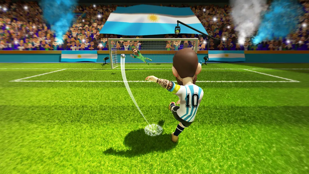 Mini Football - Mobile Soccer (Мини Футбол)  [МОД Бесконечные деньги] Screenshot 1