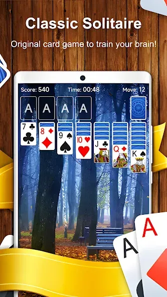 Solitaire Card Game (Солитер карточная игра)  [МОД Много денег] Screenshot 2