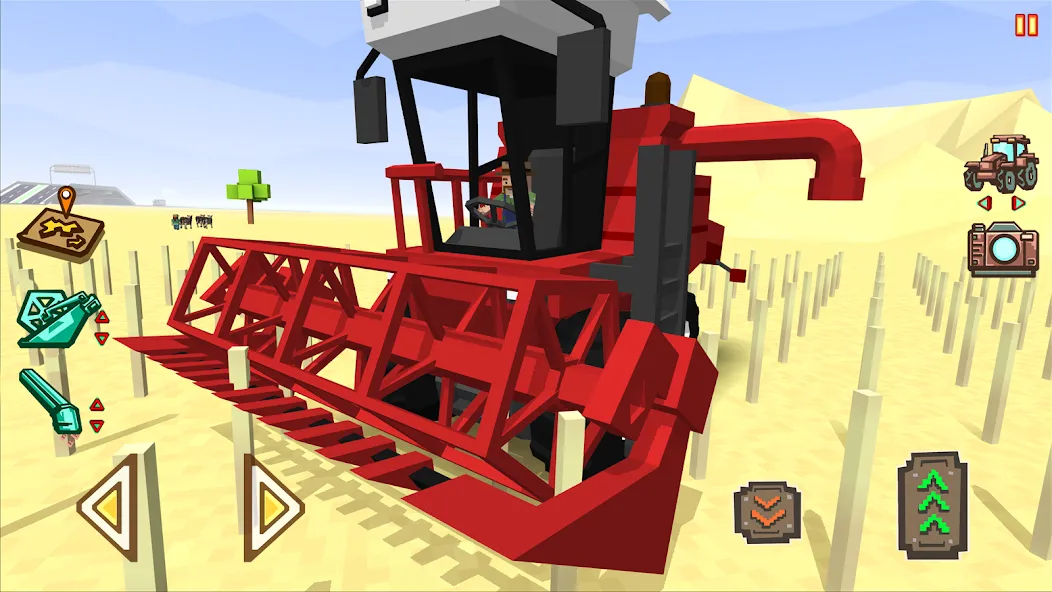 Blocky Farm Racing & Simulator  [МОД Unlimited Money] Screenshot 1