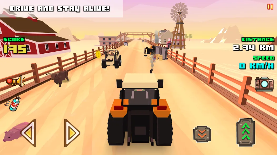 Blocky Farm Racing & Simulator  [МОД Unlimited Money] Screenshot 2