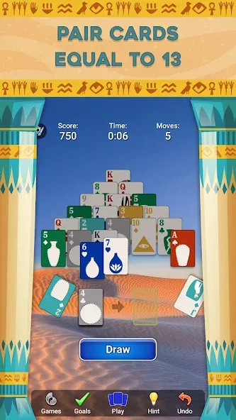 Pyramid Solitaire - Card Games (Пирамида Солитер)  [МОД Menu] Screenshot 2