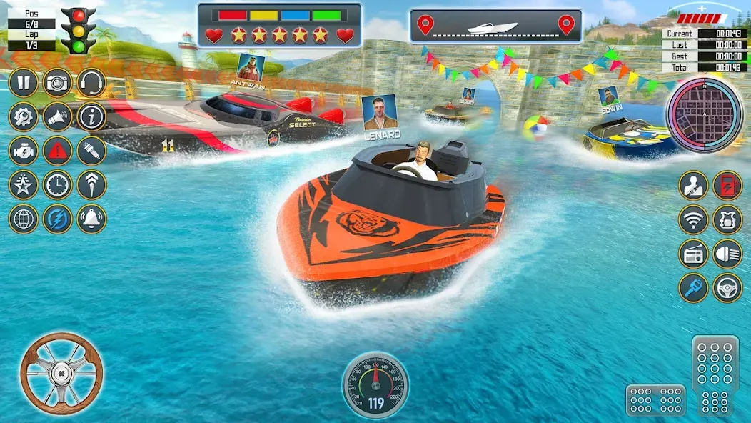 Speed Boat Racing: Boat games  [МОД Бесконечные деньги] Screenshot 2