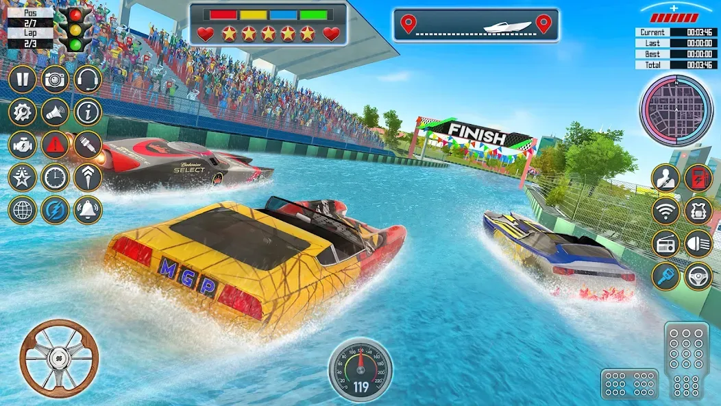 Speed Boat Racing: Boat games  [МОД Бесконечные деньги] Screenshot 4