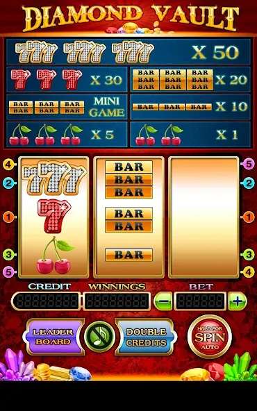 Diamond Vault Slots - Vegas (Бриллиантовые ячейки слотов)  [МОД Menu] Screenshot 3