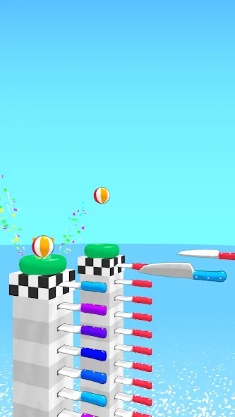 Ball Up: Knife Racing (Болл Ап)  [МОД Много монет] Screenshot 4