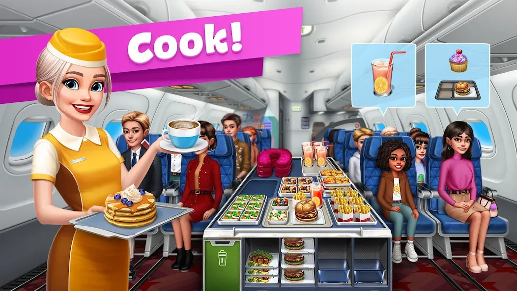 Airplane Chefs - Cooking Game (Эйрплейн Чефз)  [МОД Unlocked] Screenshot 1