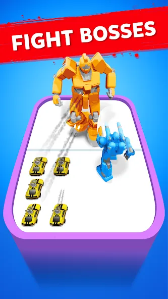 Robot Merge Master: Car Games (Мерж Батл Кар)  [МОД Меню] Screenshot 3