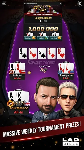 GGPoker UK - Real Online Poker (Покер Великобритания)  [МОД Unlimited Money] Screenshot 1