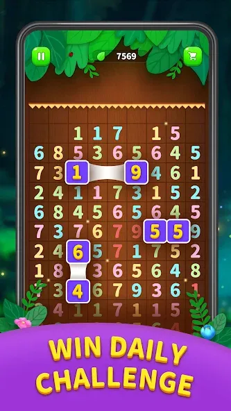 Number Match - Ten Pair Puzzle (Намбер Матч)  [МОД Бесконечные монеты] Screenshot 4