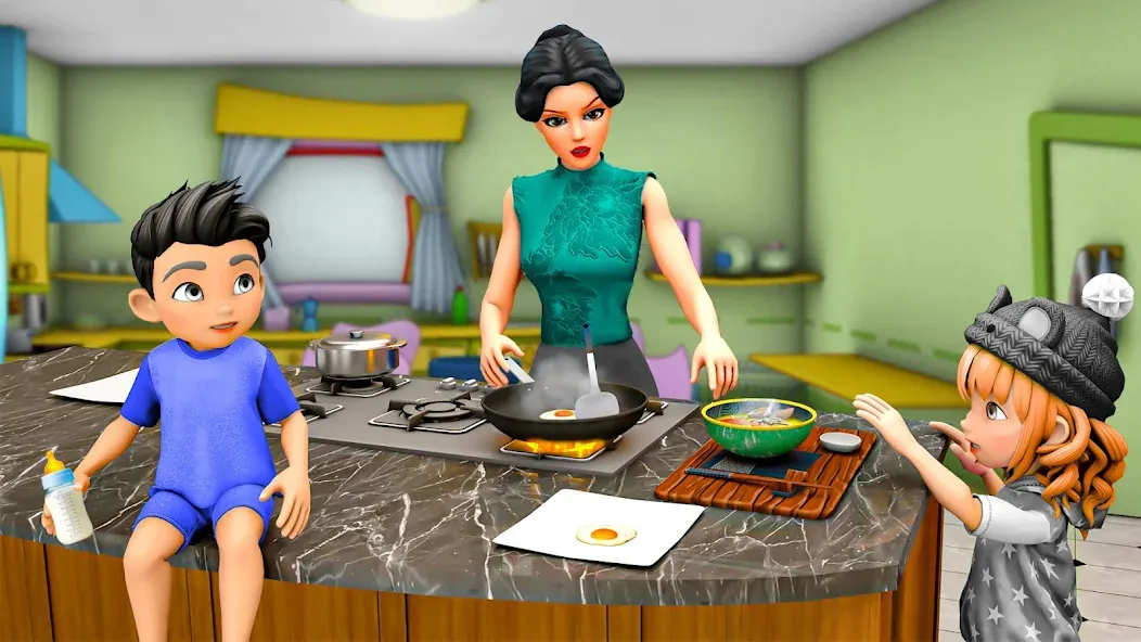 Virtual Mother Simulator 3D (Виртуальные игры богатой материальной жизни)  [МОД Unlocked] Screenshot 4