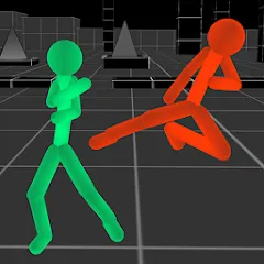 Скачать взломанную Stickman Fighting Neon Warrior  [МОД Много монет] - стабильная версия apk на Андроид