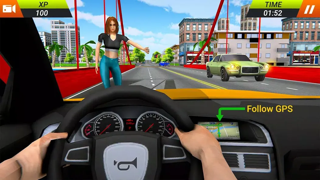 Modern Taxi Car Glory Driving  [МОД Бесконечные деньги] Screenshot 1