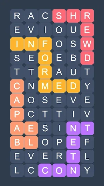 Word Search - Evolution Puzzle  [МОД Бесконечные деньги] Screenshot 2