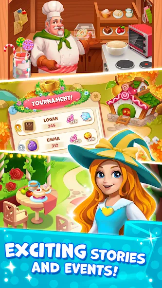 Candy Valley - Match 3 Puzzle  [МОД Бесконечные деньги] Screenshot 2