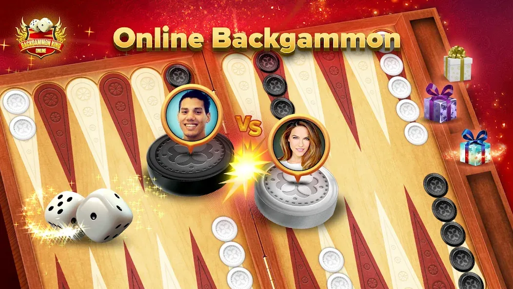 Backgammon King Online  [МОД Много монет] Screenshot 1