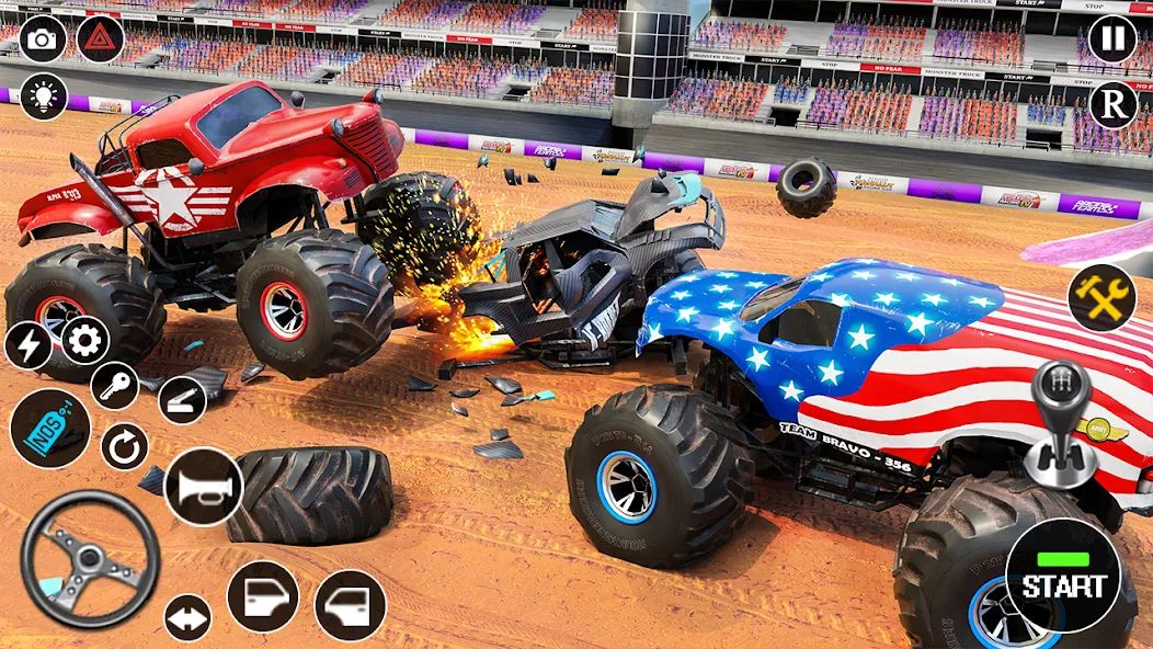 Fearless US Monster Truck Game (Фирлесс ЮЭС Монстер Трак Гейм)  [МОД Unlimited Money] Screenshot 4