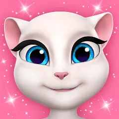 Скачать взломанную My Talking Angela  [МОД Много монет] - стабильная версия apk на Андроид