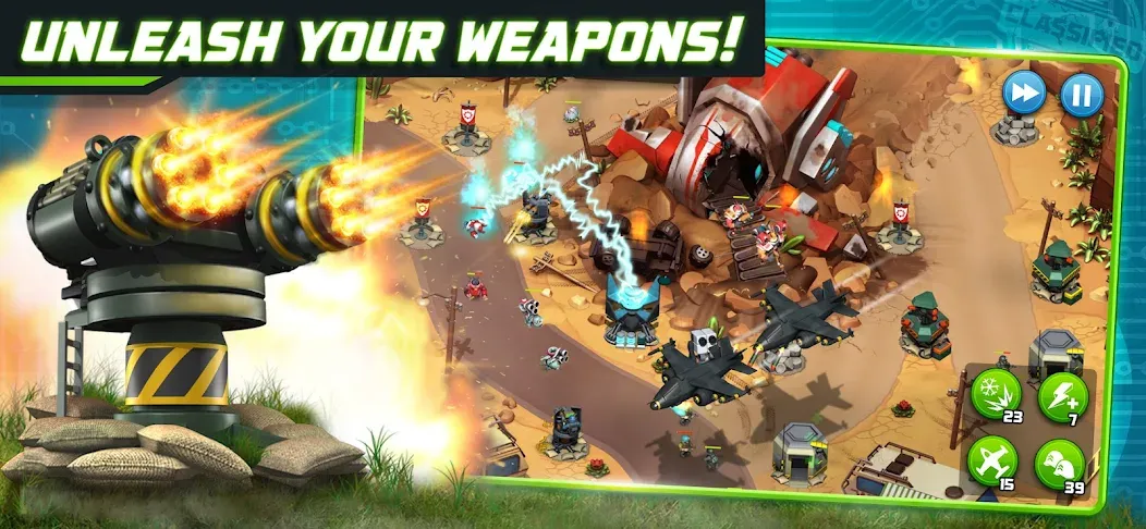 Alien Creeps - Tower Defense (Эйлиен Крипс ТД)  [МОД Много монет] Screenshot 1