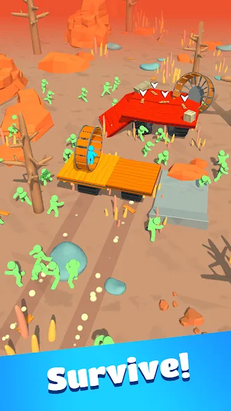 Zombie Raft (Зомби Рафт)  [МОД Много монет] Screenshot 2