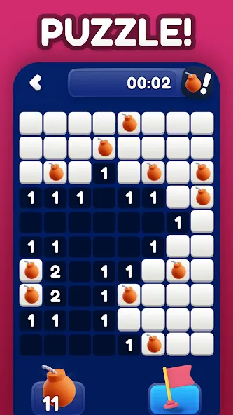 Minesweeper Bomb Mines Game (Майнсвипер разблокирует уровни Марка)  [МОД Бесконечные монеты] Screenshot 2