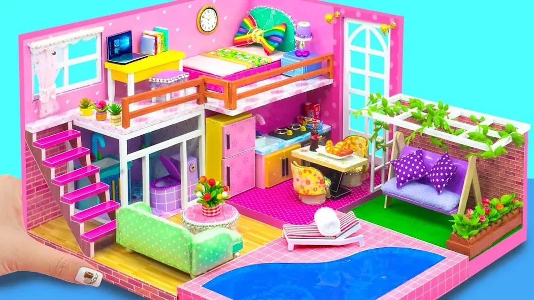 Girl Doll House Design Games (Дизайнерские игры для девочек Домик для кукол)  [МОД Много денег] Screenshot 2