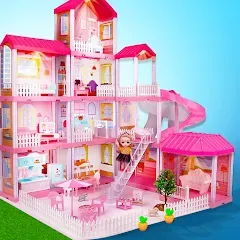 Взломанная Girl Doll House Design Games (Дизайнерские игры для девочек Домик для кукол)  [МОД Много денег] - последняя версия apk на Андроид