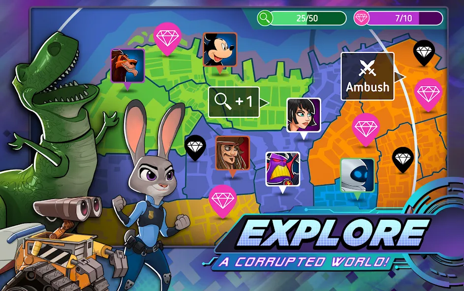 Disney Heroes: Battle Mode (Дисней Хироус)  [МОД Все открыто] Screenshot 5