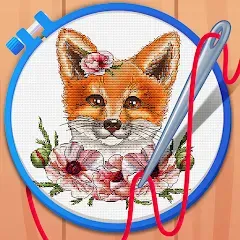 Взлом Cross Stitch Coloring Art (Кроссстич окрашивание искусства)  [МОД Все открыто] - стабильная версия apk на Андроид