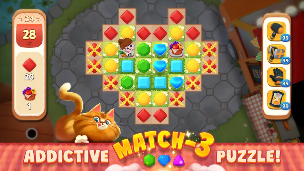 Delish Match : Match3 & Design (Делиш Матч)  [МОД Unlimited Money] Screenshot 1