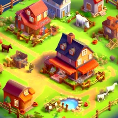 Взломанная Country Valley Farming Game (Парадайз Хей Фарм Айленд)  [МОД Много денег] - стабильная версия apk на Андроид