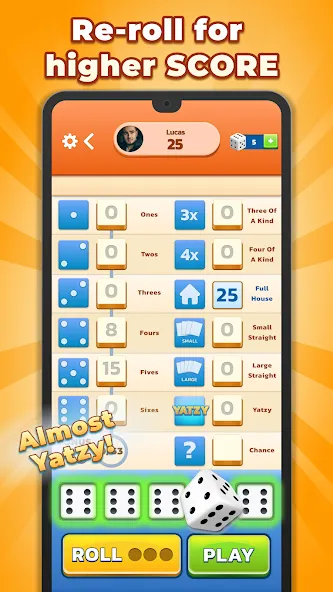 Yatzy - Fun Classic Dice Game (Ятзи)  [МОД Бесконечные монеты] Screenshot 5