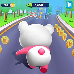 Скачать взломанную Piggy Panda Run: Fun Game  [МОД Все открыто] - стабильная версия apk на Андроид